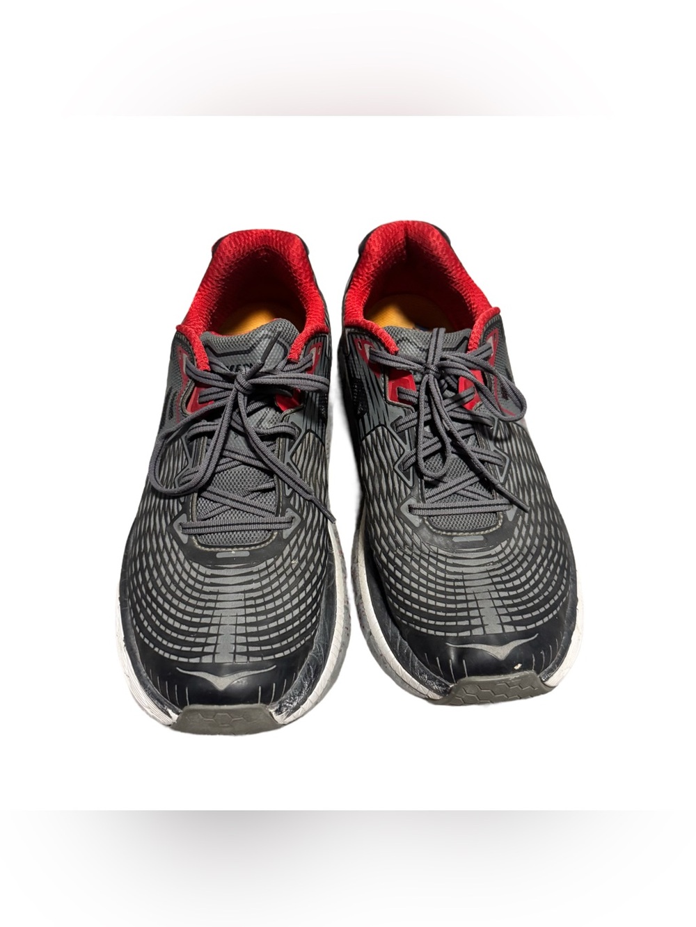 Hoka One One Gaviota Men's 11 Running Shoe Athletic Red Grey Cushioned Comfort - Picture 5 of 6